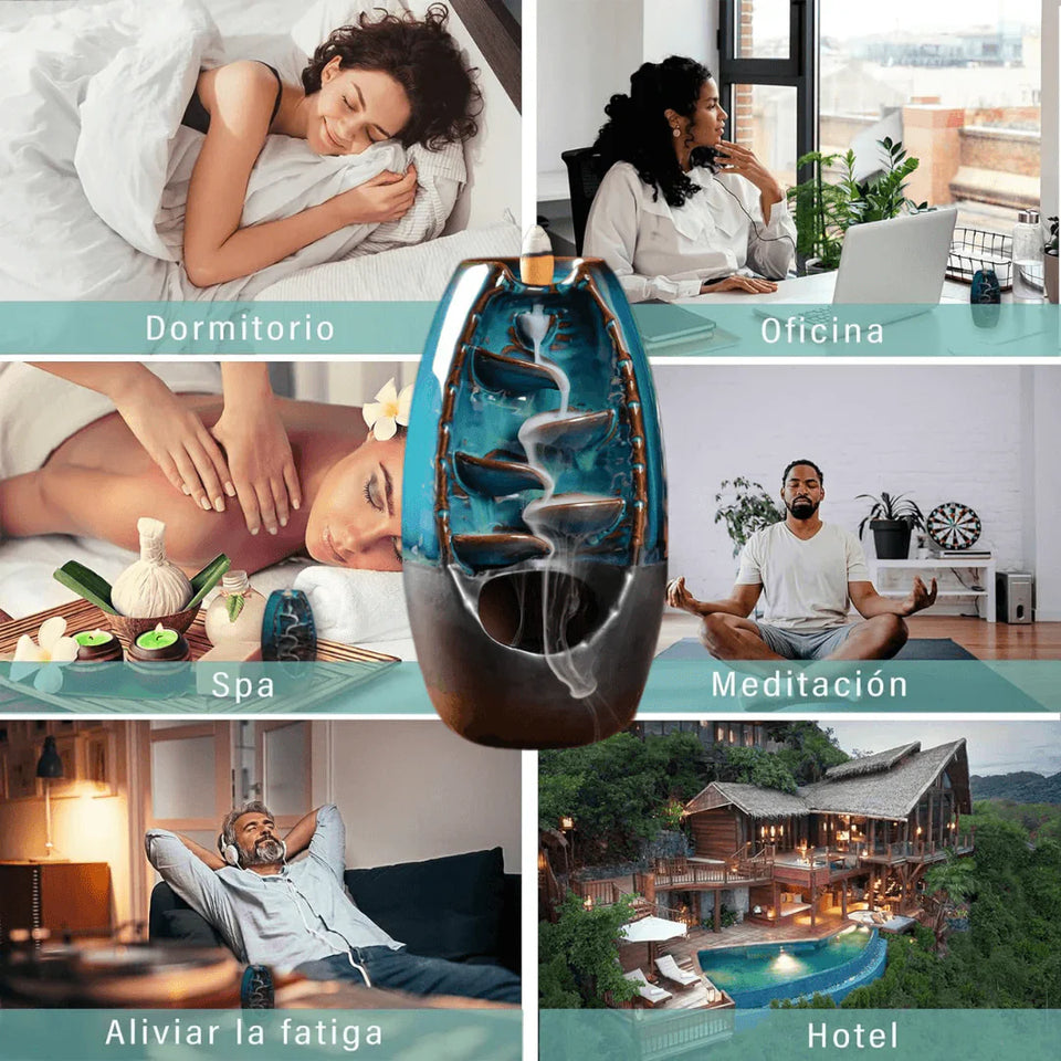 SereneFlow™ – Fuente Relajante para Aliviar el Estrés + 50 Conos GRATIS