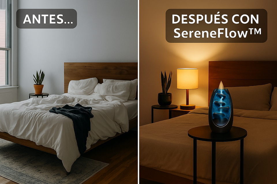SereneFlow™ – Fuente Relajante para Aliviar el Estrés + 50 Conos GRATIS